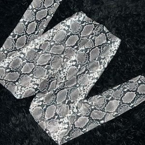 Commando Gray & Black Snake-Print Leggings